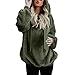 Mujer Caliente y Esponjoso Tops Chaqueta Suéter Abrigo Jersey Mujer Otoño-Invierno Talla Grande Hoodie Sudadera con Capucha riou
