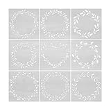 【Polyvalence】Mesurant 20 x 20 cm, ces pochoirs réutilisables conviennent pour peindre sur bois, toile, papier, murs, sols, carrelage, plafonds, meubles et bien plus encore – idéaux pour une grande variété de projets créatifs.