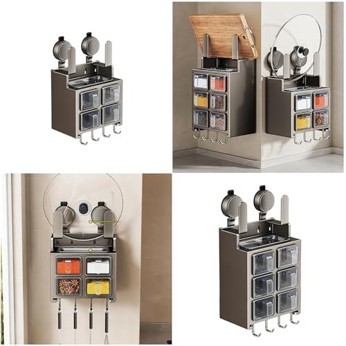 Étagère murale robuste en aluminium à ventouse cuisine - 3