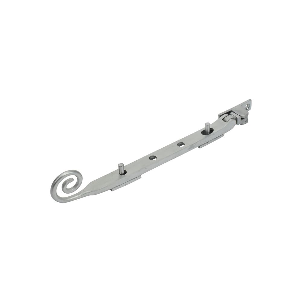 Dart Monkey Tail Solid Brass Window Stay 8" (200mm) - Satin Chrome