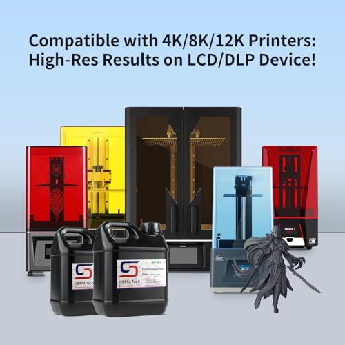 Image of Siraya Tech Fast ABS-Like 3D Printer Resin 405nm UV-Curing 8K Resin Easy to Print Non-Brittle High Precision Standard Photopolymer Resin 3D Print Liquid for LCD DLP 3D Printing(Metal Grey, 2kg)