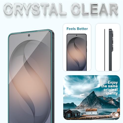 Image of FIRST MART Tempered Glass for Samsung Galaxy S26 Plus, 9H Full-Glue Screen Protector, 3D Edge-to-Edge, HD Clear, Oleophobic, Case-Friendly, Black, Pack of 1