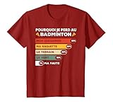 Pourquoi Je perds au Badminton - Funny Badiste T-Shirt