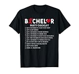 Bachelor Supplies Party Checklist Groom Groomsmen T-Shirt
