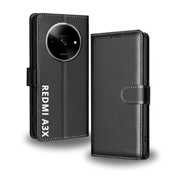 Capa Capinha Carteira Preta Com Porta Cartão Para Redmi A3x - C7 Company