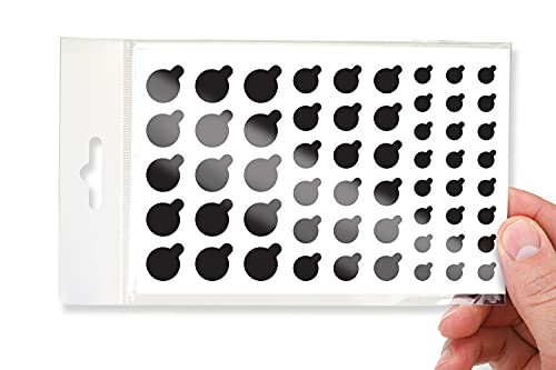BLOCKED Stackable Webcam/Camera Vinyl Covers | 57 TabbedLow-Tack Restickable Webcam Sticker | Multiple Sizes | Black 57-Pack Tabbed (Ultra Glossy)