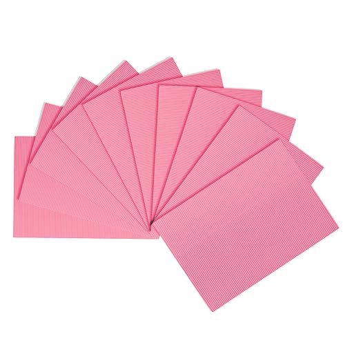 Image of uxcell 10pcs Corrugated Cardboard Paper Sheets,Pink,7.87-inch x 11.81-inch,for Craft and DIY Projects