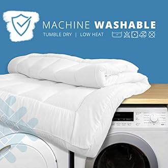 ACRALI HOME Thick Mattress Topper Double Bed - Deep Hotel Quality, Breathable Mattress Toppers Double Size Bed Quilted Luxury Comfort with Elasticated Straps - 137cm x 190cm