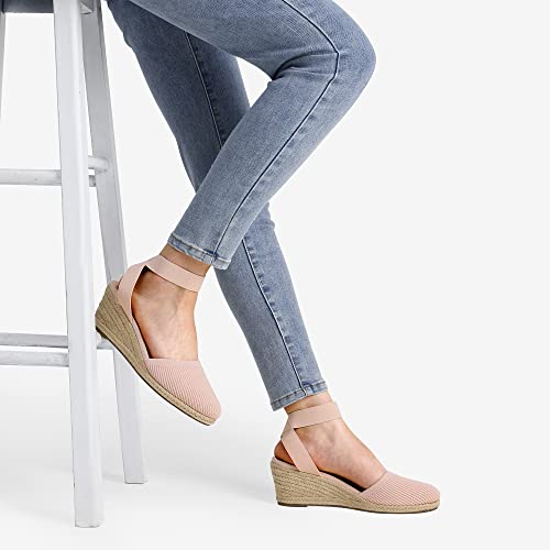 Image of DREAM PAIRS Women's Ankle Strap Wedge Sandals | Espadrilles Sandals, Elastic Ankle Strap, Cushioned Comfort for Summer Outfit, Fashion Dressy Shoes