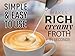 Zulay Kitchen Milk Frother Wand Drink Mixer with AA Duracell Batteries- Durable Handheld Milk Frother Electric Whisk - Easy-Clean Milk Frother Wand & Mini Blender - Electric Coffee Frother - Black