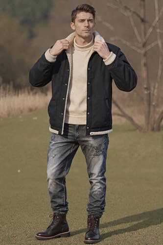 Men's Hip Hop Ripped Straight Distressed Destroyed Slim Fit Straight Leg Moto Biker Jeans2