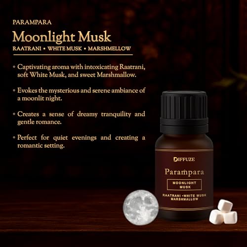 Image of DIFFUZE Essential Oil Set - Indulgence Duo - 2 x 15 ml (Sundowner & Moonlit Musk) | Coffee, Vanilla, White Musk & Caramel Fragrance Oils for Diffuser, Bedroom & Gifting | Long-Lasting Warm Aroma for Home