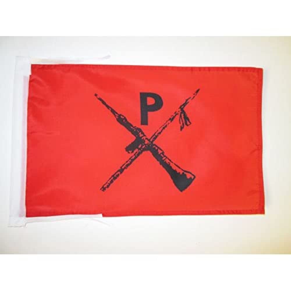 AZ FLAG - Montoneros of Argentina Flag - 18'' x 12'' - 100% Polyester Argentine MPM Small Banner with Two Cords - Fade Resistant - Vivid Colors - 18x12 in - 45x30 Cm โ image 1