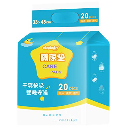 TomaiBaby 20 peças de trocadores descartáveis, macios e impermeáveis, à prova de vazamento, respiráv