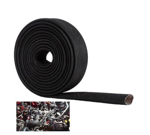 Gaine de chaleur fibre de verre noire tube isolant thermique 6mm 10m