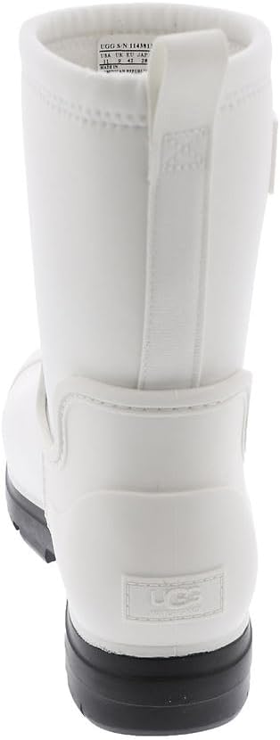UGG Women's Droplet Mid Rain Boot, White, 10