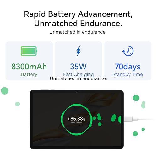 اونر تابلت باد X9a بشاشة 11.5 انش 120Hz مضادة للتوهج، ذاكرة RAM 8GB + تخزين 128GB، سناب دراجون 685، بطارية 8300mAh، شحن سريع 35 واط، دعم ستايلس، رمادي + غطاء قلاب مجاني