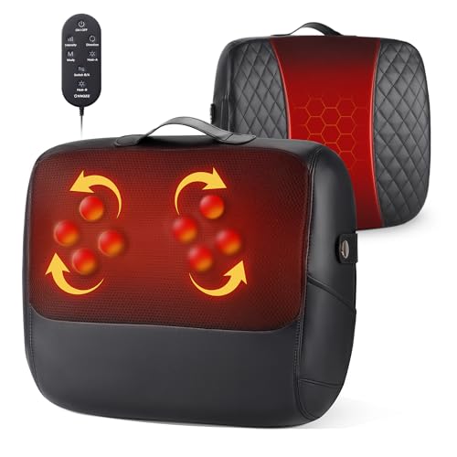 60% off - KNQZE 3-in-1 Shiatsu Back Massager with Heat & Lumbar Support, 4D Kneading for Pain Relief Deep...