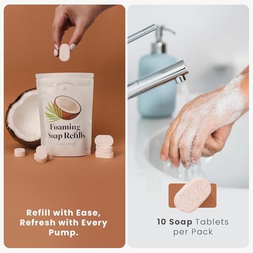 Image of Tidy Kitchen Foaming Hand Soap Refill Tablet, 10 Count Pack, Lavender | Dissolves in Warm Water, Gentle Moisturizing Foam, Fits Most Foaming Dispensers, Convenient, Fresh Scent, For Kitchen & Bath