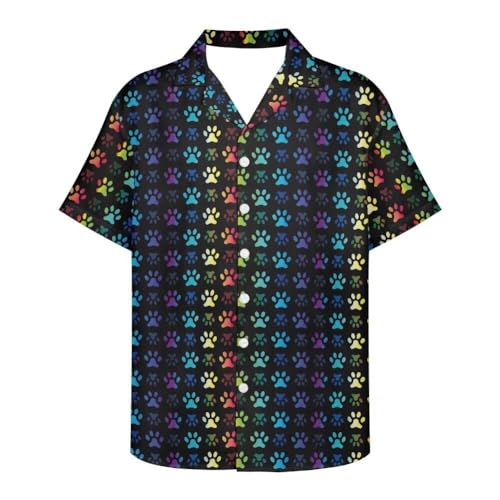 Mens Casual Short Sleeve Button Up Vintage Summer Hawaiian Beach Vacation Shirts