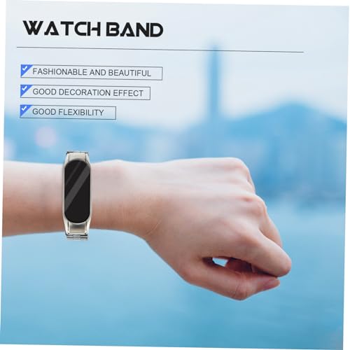 Correa de lona Mi Band 5 de liberación rápida y acero inoxidable 2