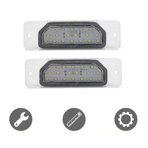 Luz matrícula LED 12V blanca de alta visibilidad coche 4