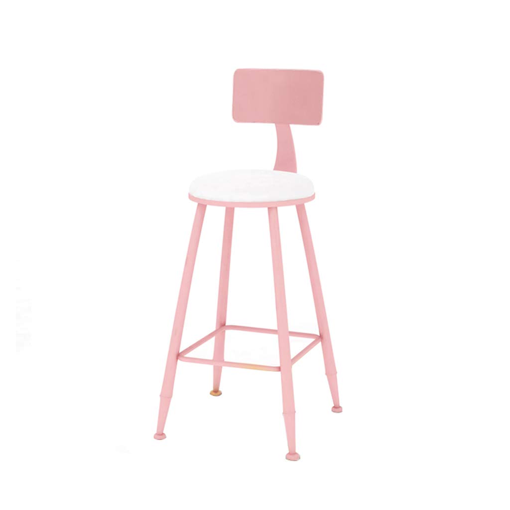 Chaises de salle à manger rembourrées et tabouret de cuisine rose