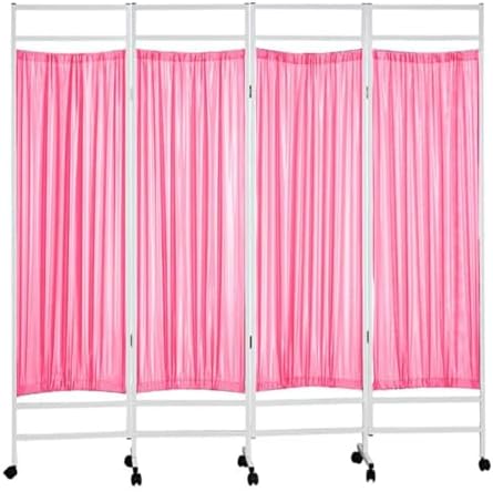 4-Panel Foldable Room Divider - Portable Privacy Screen for Doctor's Office, Beauty Salon, Clinic, Hospital - Adjustable, Lightweight Partition (Color:)