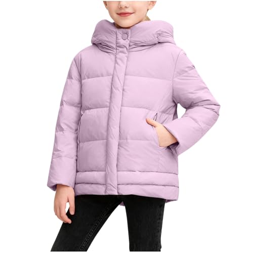 Slxbear Chaquetas largas con capucha para niñas, de invierno, cremallera completa, manga larga, resistente al viento, abrigos básicos para exteriores, atléticos, cómodos, versátiles, ropa de calle