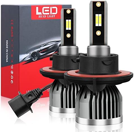 CROSSPASSION 2023 Upgraded H13/9008 LED Headlight Bulbs High Low Beam Combo,20000LM Super Bright, Headlights Conversion Kit 6000K Xenon White, Halogen Replacement with Fan,Pack of 2