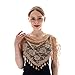 LMVERNA Triangle Tassel Mantilla Veil Lightweight Fashion Floral Soft Lace Scarf (Nude)