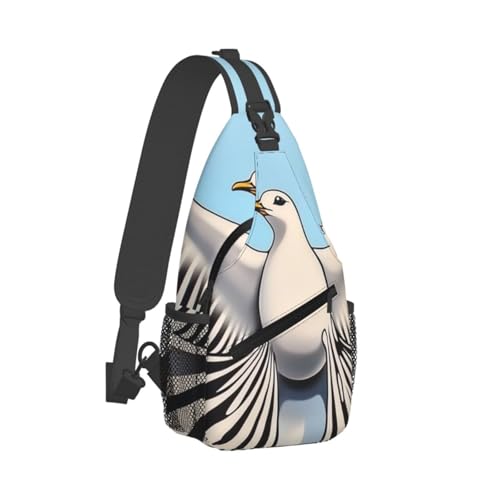 Cross Chest Bag Diagonally Sling Backpack negro miniatura 2