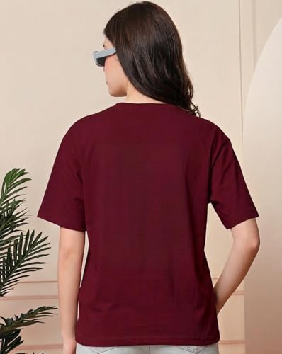 Image of Women's Half Sleeve Oversize Tshirt Graphic Printed Round Neck T-Shirts for Women