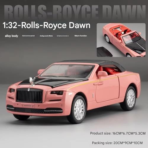 Image of 1:24 Rolls-Royce Spectre Diecast Metal Pull Back Car with 6 Openable Doors with Sound and Light Toy Decoration car Best Gift Toys for Kids (1:32 Rolls Royce Dawn- Multicolor)