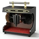 Limpiabotas totalmente automático de 60 W, con 2 cepillos, dispensador de crema para zapatos, pulidor de zapatos, cepillo de limpieza eléctrico, dispensador de crema para zapatos