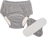 MJZYP Erwachsene Windel Wiederverwendbare Unterhosen Stoffwindeln, Waschbarer Inkontinenz Slip Hosen, Saugeinlage Baumwolle ältere Menschen Windelhosen F,XL