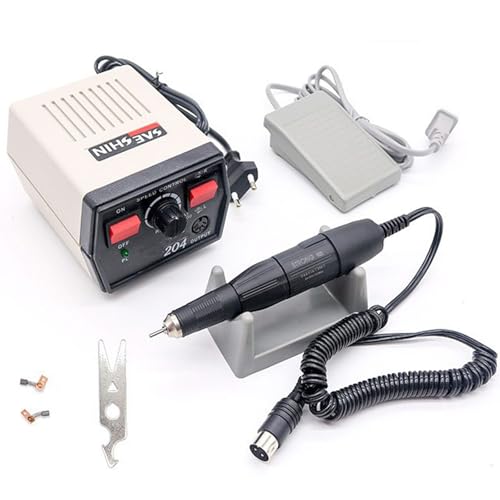 Windplusya 35K RPM Micromotor Polisher with Micro Motor Handle Micromotor for Jewelry Ceramics Silicone Glasswork Woodcarving (204 102L)