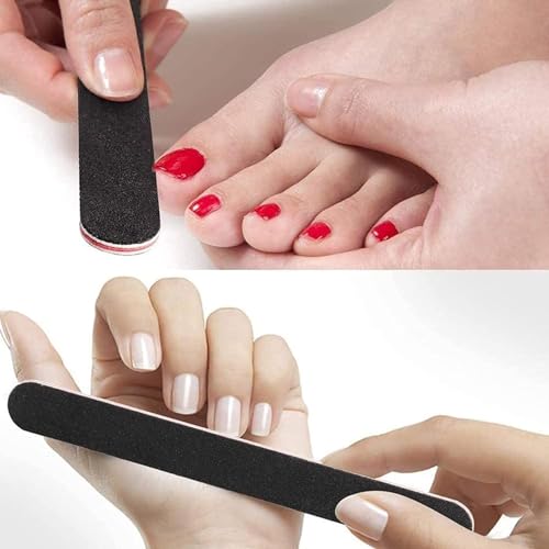 Rnitle Professional Nail Files,5 Pack Double Sided Emery Board for Natural Nails,Styling & Pet Grooming - Home & Salon Use,for Acrylic and Gel Nails(100/180 Grit) - Image 4