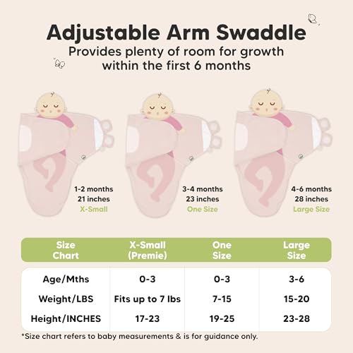 Image of 3-Pack Organic Baby Swaddle Sleep Sacks - Swaddles for Newborns, Infant 0-3 Months, Baby Girls, Boys, Soft & Snug Newborn Sleep Sack, Nursery Swaddling Blankets (ABC Land Rose, OS)