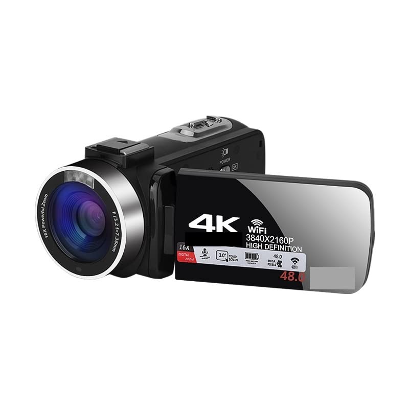 Fotocamera digitale, Fotocamere per la fotografia, Videocamere UHD 4K Vlog Live Streaming Webcam Videocamera digitale esterna Registratore portatile Blogger 18X Portatile per i viaggi e buona durata d