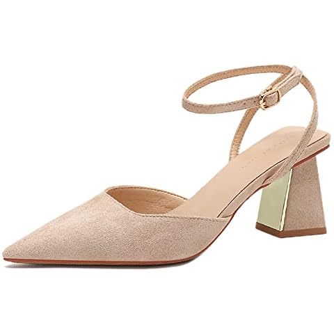 ERISO Womens Closed Toe Heels Heels Low Beige Cover