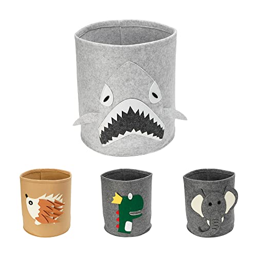 Cestas de almacenamiento, Cesta de lavandería de fieltro de 35 x 35 cm, cesta de almacenamiento de juguetes plegable, cesta de almacenamiento de animales para niños Cover
