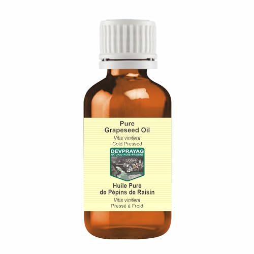 DEVPRAYAG Pure Grapeseed Oil (Vitis vinifera) Cold Pressed 30ml (1 oz)