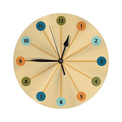 Mid Century Modern Retro Wall Clock - 10 Inch Silent Non-Ticking Wall Clocks -Country Retro Rustic Style Decorative for Living Room Kitchen Home Bathroom Bedroom