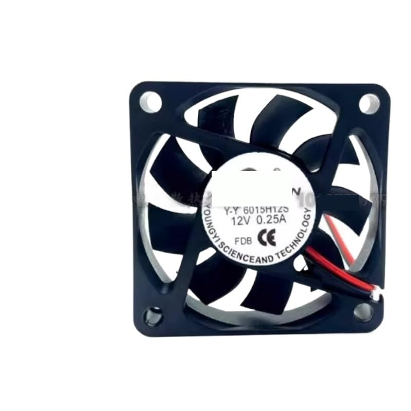 Ventilador de refrigeración para Servidor SNOWFAN YY 6015H12S, CC 12 V, 0,25 A, 60 x 15 mm, 2 Cables
