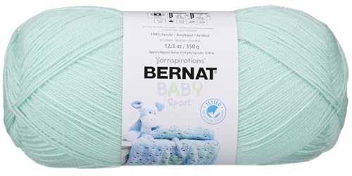 Bernat Big Ball Baby Solid Yarn - (3) Light Gauge 100% Acrylic - 12.3 oz - Green - Machine Wash & Dry