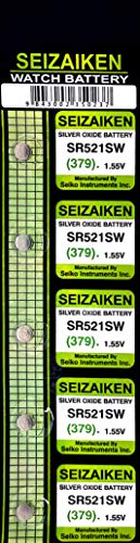 SR521SW (379) Silver Oxide Watch Battery (Pack of 5)