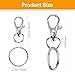 60PCS Keychain Making Kit, Including 30PCS Keychains Clips Hooks and 30PCS Key Chain Rings, Lobster Claw Clasps with Keychains Rings Accessories for Jewelry Making
