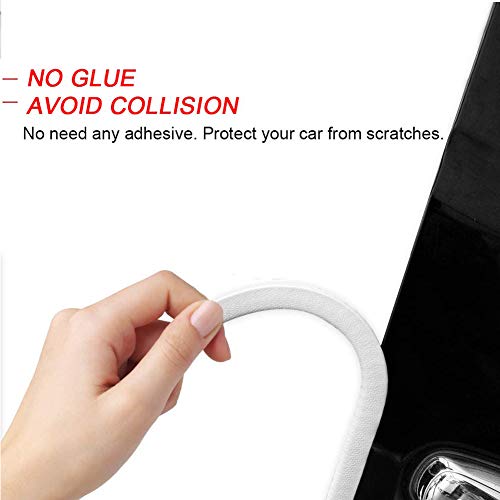 Tylife Car Door Edge Guards 32Ft Universal Fit Rubber U Shape Door Edge Trim Automotive Door Edge Protector For Most Car White(No Glue Required) #TOP4