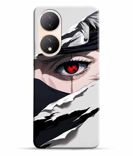Image of Red Eyes Printed Hard Back Case Cover & Compatible for Vivo Y100 5G | V2239 (Multicolor) - D1811